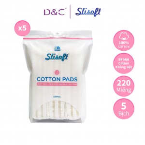 Combo 5 gói bông tẩy trang Slisoft Doctor Care 220 pads